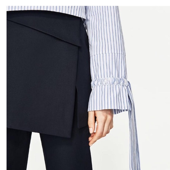 Zara | Pants u0026 Jumpsuits | Zara Asymmetrical Pants With Overlay Skirt |  Poshmark